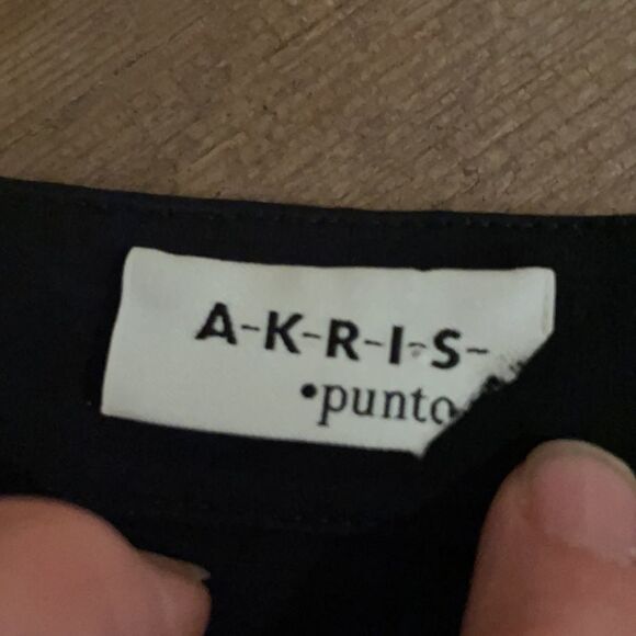 Akris punto black crew neck top sz 12 - Picture 4 of 7